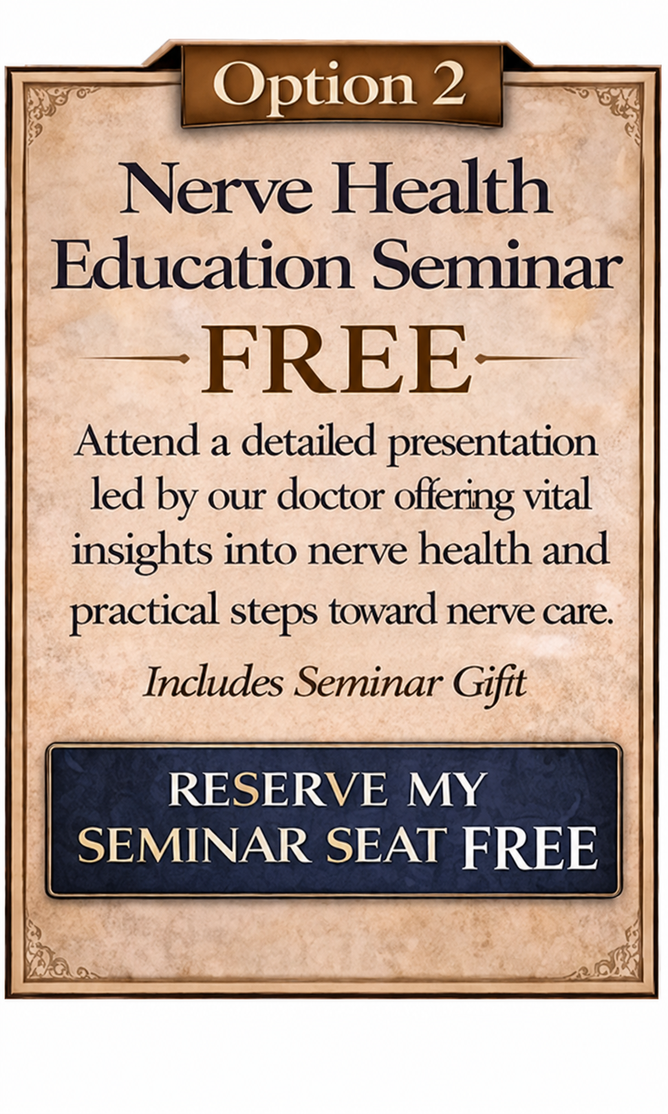 Option 2 Nerve Health Education Seminar